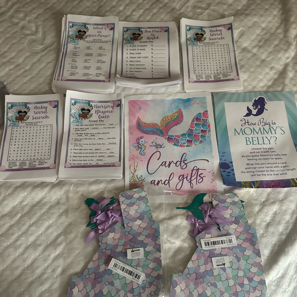 Baby shower items